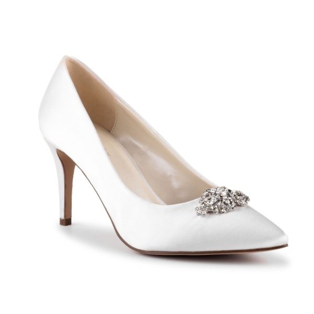 Godiva
Ivory Satin Mid Heel Court Shoes